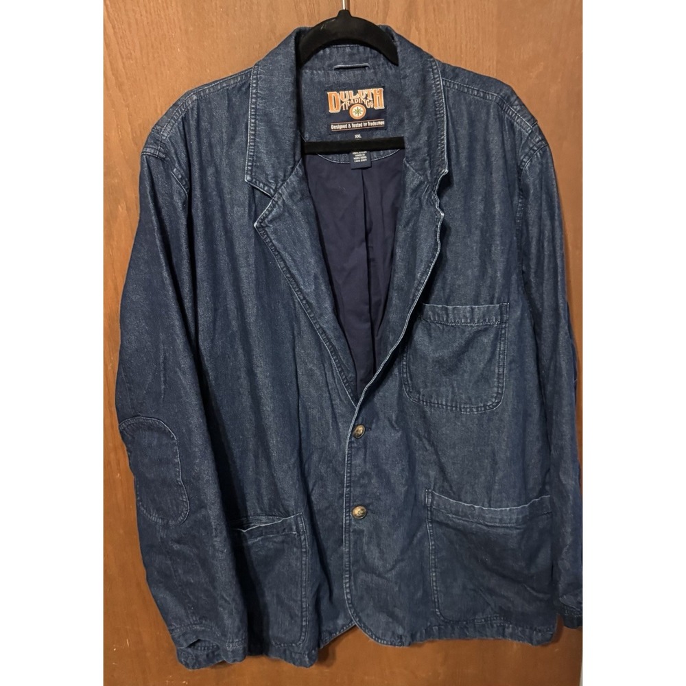 Vintage Mens Duluth Trading Co Denim Barn Chore Jacket Coat Blazer Sz XXL  GB8
